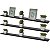 Kit 3 Prateleiras 100 x 20cm Preta Suporte Invisível - Imagem 2