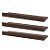 Kit 3 Prateleiras Porta Quadros 30 x 15cm Nogal Suporte Invisível - Imagem 1