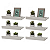 Kit 6 Prateleiras Porta Quadros 50 x 15cm Branca Suporte Invisível - Imagem 1