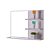 Espelho para Banheiro com Prateleiras Lugano Branco 60 x 45cm - Imagem 1