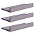 Kit 3 Prateleiras Porta Quadros 30 x 15cm Cinza Claro Suporte Invisível - Imagem 2