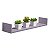Prateleira U 80 x 15cm Cinza Claro Suporte Invisível - Imagem 1