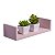 Prateleira U 40 x 20cm Rosa Claro Suporte Invisível - Imagem 1
