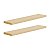Kit 2 Prateleiras 60 x 20cm Bege Claro Suporte Invisível - Imagem 2