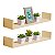 Kit 2 Prateleiras U 100 x 10cm Bege Claro Suporte Invisível - Imagem 1