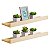 Kit 2 Prateleiras Porta Quadros 90 x 15cm Bege Claro Suporte Invisível - Imagem 1