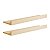 Kit 2 Prateleiras Porta Quadros 90 x 15cm Bege Claro Suporte Invisível - Imagem 2
