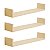Kit 3 Prateleiras U 90 x 15cm Bege Claro Suporte Invisível - Imagem 2