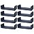 Kit 8 Prateleiras U 40 x 20cm azul Suporte Invisível - Imagem 1