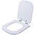 Tampa de Vaso Laqueado com Amortecedor Debba Square Branco para vaso Roca 6lpf - Imagem 2