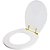 Tampa de Vaso Avalon Branco para bacia Ideal Standard Com Ferragem Dourada - Imagem 2