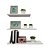 Kit 3 Prateleiras Decorativas Branca 40, 50 e 60cm Sala Quarto - Imagem 1