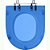 Assento Sanitário Acrilico Carrara Azul Transparente para vaso Deca - Imagem 1