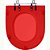 Assento Sanitario Poliester Carrara Vermelho para vaso Deca - Imagem 1