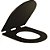 Assento Poliester Soft Close Carrara Marrom Fosco com Ferragem Marrom para vaso Deca - Imagem 1