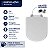 Tampa Vaso Sanitário Madeira Laqueada Life Branco para bacia Celite - Imagem 4