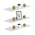Jogo 3 Prateleiras Lisas Mdf Kit 30x10cm Suporte Invisivel - Imagem 1
