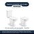Tampa de Vaso MDF Com Amortecedor Bali Branco para bacia Incepa com Ferragem Dourada - Imagem 2