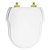 Tampa de Vaso MDF Com Amortecedor Hampton Branco para bacia Incepa com Ferragem Dourada - Imagem 1