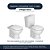 Tampa de Vaso Poliéster Com Amortecedor Village Branco para bacia Deca com Ferragem Dourada - Imagem 2