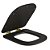 Assento Poliester Soft Close Piano Marrom Fosco para vaso Deca com Ferragem Dourada - Imagem 2