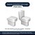 Assento Poliester Soft Close Piano Preto Fosco para vaso Deca com Ferragem Dourada - Imagem 4