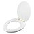 Assento Sanitario Almofadado Convencional Oval Universal Branco com Ferragem Dourada - Imagem 2