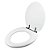 Assento Sanitario Almofadado Convencional Oval Universal Branco com Ferragem Preta - Imagem 2