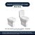 Assento Sanitário com Amortecedor Nexo Branco para vaso Roca com Ferragem Dourada - Imagem 4