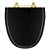 Tampa de Vaso Laqueado Aloha Preto para bacia Celite com Ferragem Dourada - Imagem 1