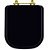 Tampa de Vaso Laqueado Piano Preto para bacia Deca com Ferragem Dourada - Imagem 1