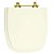 Tampa de Vaso Laqueado Avant Plus Biscuit para bacia Incepa com Ferragem Dourada - Imagem 1