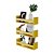 Kit 3 Prateleiras Porta Objetos Amarela 60 x 12cm Suporte Invisivel - Imagem 2