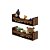 Kit 2 Prateleiras Porta Brinquedos Nogal 70 x 12cm Suporte Invisivel - Imagem 2