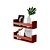 Kit 2 Prateleiras Porta Livros Vermelha 70 x 12cm Suporte Invisivel - Imagem 2