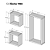 Kit 3 Nichos Decorativos Modulares Nogal Quarto Sala Hall - Imagem 4