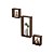 Conjunto 3 Nichos Decorativos Modulares Nogal Quarto Sala - Imagem 2