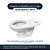 Tampa de Vaso Soft Close Contemporary Branco para bacia Hervy - Imagem 5