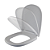 Tampa de Vaso Soft Close Flox Branco para bacia Fiori - Imagem 3