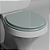 Assento Sanitário Oval Verde Malva Para Bacia Deca - Imagem 10