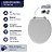 Tampa de Vaso Poliester Convencional Oval Universal 1.6gpf 6lpf Cinza Claro para bacia Deca - Imagem 4