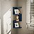 Prateleira de Canto Lyra 3 Nichos Decorativos Azul para Sala Quarto Livros - Imagem 1