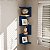 Prateleira de Canto Lyra 4 Nichos Decorativos Azul para Sala Quarto Livros - Imagem 1