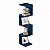 Prateleira de Canto Lyra 4 Nichos Decorativos Azul para Sala Quarto Livros - Imagem 2
