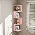 Prateleira de Canto Lyra 4 Nichos Decorativos Rosa para Sala Quarto Livros - Imagem 1