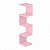 Prateleira de Canto Lyra 4 Nichos Decorativos Rosa para Sala Quarto Livros - Imagem 3