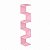 Prateleira de Canto Lyra 5 Nichos Decorativos Rosa para Sala Quarto Livros - Imagem 3