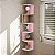 Prateleira de Canto Lyra 5 Nichos Decorativos Rosa para Sala Quarto Livros - Imagem 1