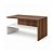 Mesa de Centro Mezza Branco com Nogal para Sala e Quarto - Imagem 5