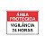 Placa Área Protegida Vigilância 24 Horas - 15x20 - Imagem 1
